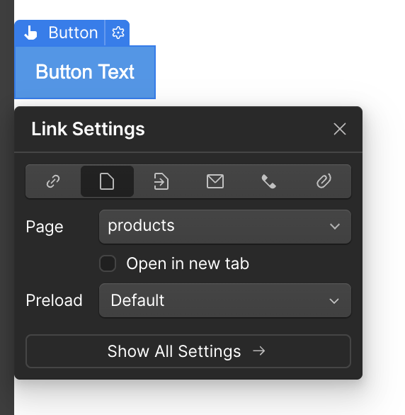 button-webflow-settings