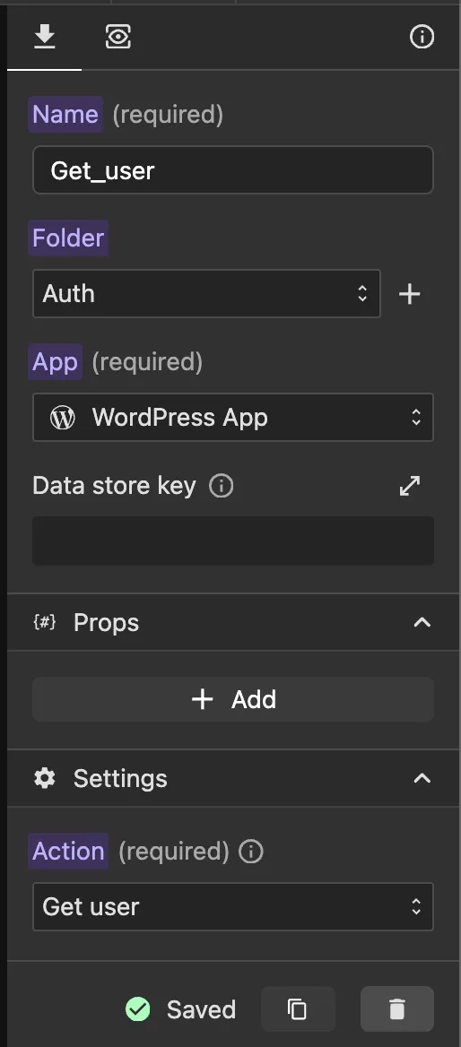 Get user request