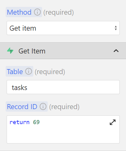 Get item