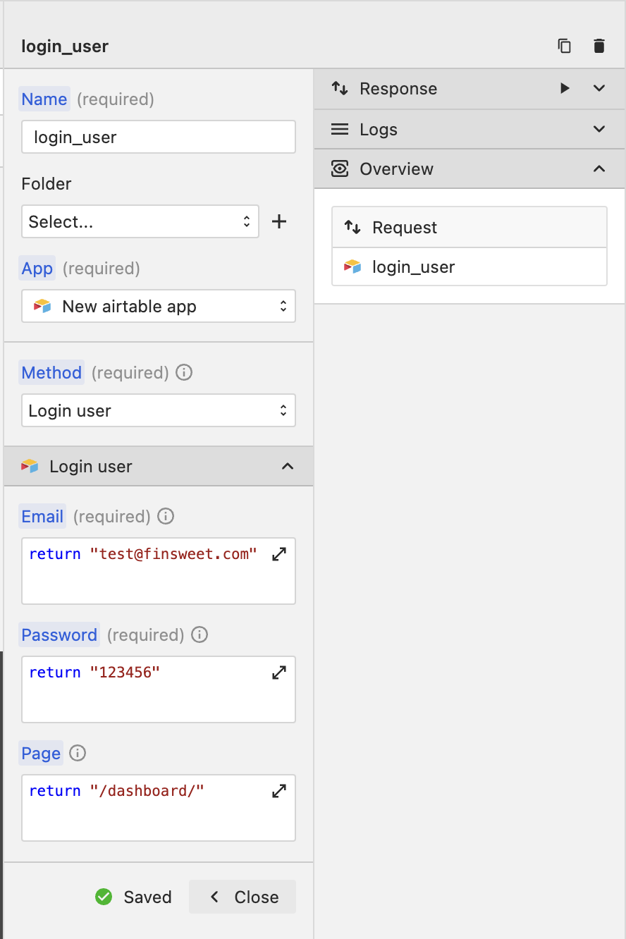 User Login Method