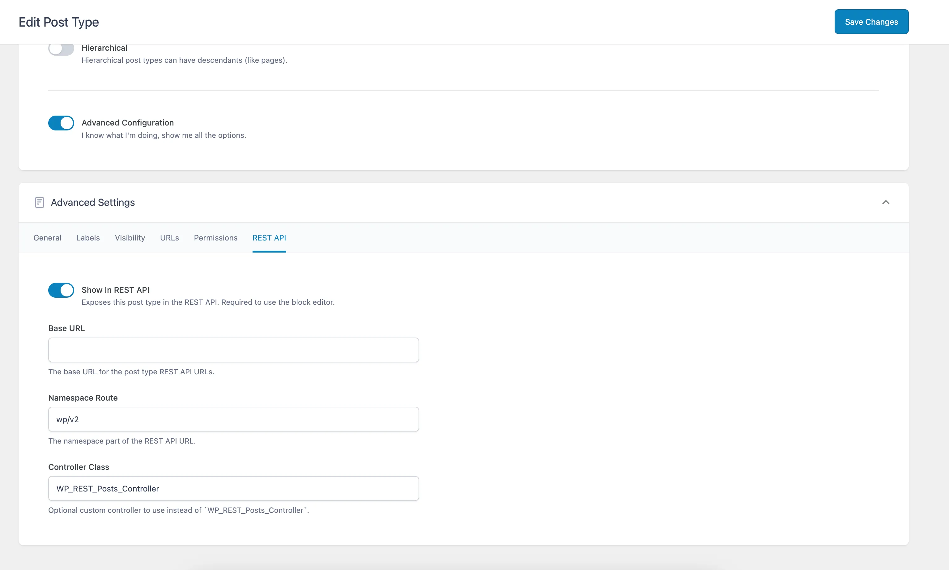 Enable rest api