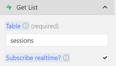 Subscribe to real-time option