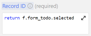 Selecting record ID