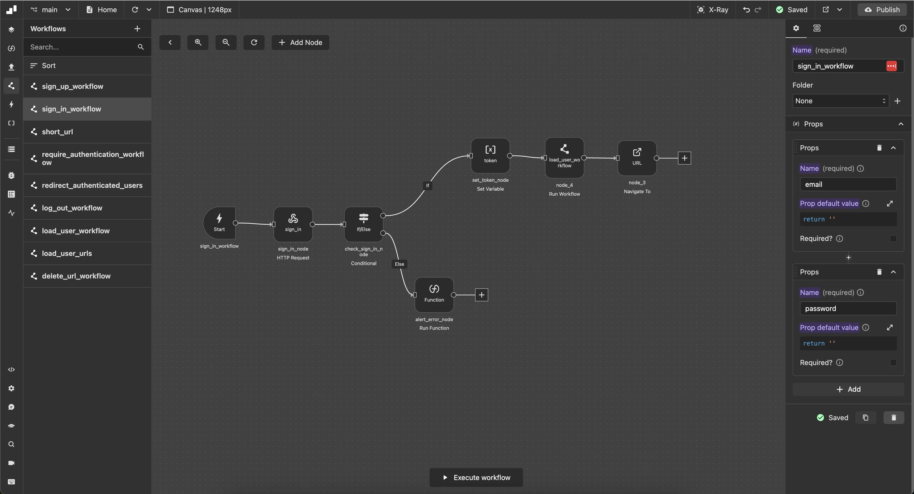 Sign In Workflow